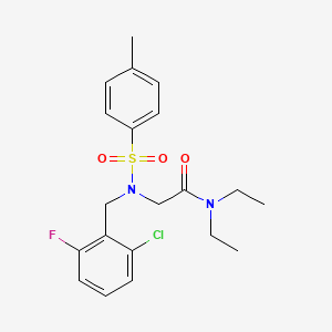 molecular formula C20H24ClFN2O3S B12504523 N~2~-(2-chloro-6-fluorobenzyl)-N,N-diethyl-N~2~-[(4-methylphenyl)sulfonyl]glycinamide 