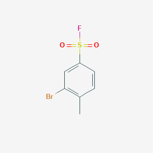molecular formula C7H6BrFO2S B12504559 3-Bromo-4-methylbenzene-1-sulfonyl fluoride 