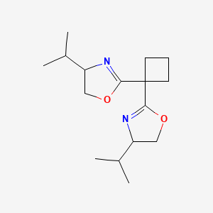 molecular formula C16H26N2O2 B12504586 4-Isopropyl-2-[1-(4-isopropyl-4,5-dihydro-1,3-oxazol-2-yl)cyclobutyl]-4,5-dihydro-1,3-oxazole 