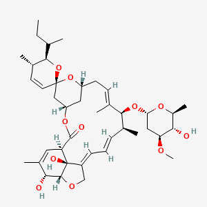 (1'R,2R,3S,4'S,6S,8'R,10'E,12'S,13'S,14'E,16'E,20'R,21'R,24'S)-2-butan-2-yl-21',24'-dihydroxy-12'-[(2R,4S,5S,6S)-5-hydroxy-4-methoxy-6-methyloxan-2-yl]oxy-3,11',13',22'-tetramethylspiro[2,3-dihydropyran-6,6'-3,7,19-trioxatetracyclo[15.6.1.14,8.020,24]pentacosa-10,14,16,22-tetraene]-2'-one