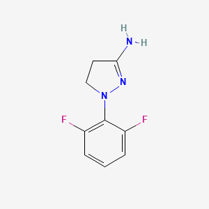 molecular formula C9H9F2N3 B12504688 1-(2,6-Difluorophenyl)-4,5-dihydro-1H-pyrazol-3-amine 
