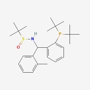 molecular formula C26H40NOPS B12504698 N-{[2-(di-tert-butylphosphanyl)phenyl](2-methylphenyl)methyl}-2-methylpropane-2-sulfinamide 