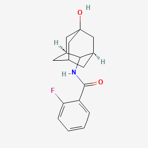 molecular formula C17H20FNO2 B12504728 2-fluoro-N-[(1R,3S,7s)-5-hydroxytricyclo[3.3.1.1~3,7~]dec-2-yl]benzamide 