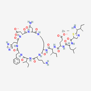 molecular formula C66H101N17O16SZn B12504741 Zinc bacitracin; Bacitracin zinc salt 