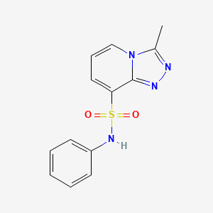 molecular formula C13H12N4O2S B12504745 3-methyl-N-phenyl[1,2,4]triazolo[4,3-a]pyridine-8-sulfonamide 