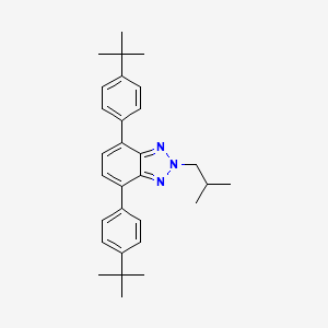 molecular formula C30H37N3 B12504747 4,7-Bis(4-(tert-butyl)phenyl)-2-isobutyl-2H-benzo[d][1,2,3]triazole 