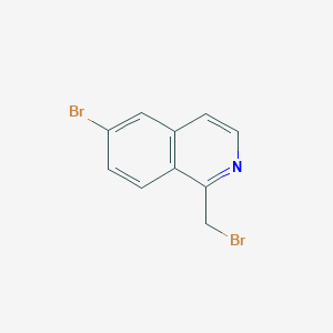 molecular formula C10H7Br2N B12504772 6-Bromo-1-(bromomethyl)isoquinoline 