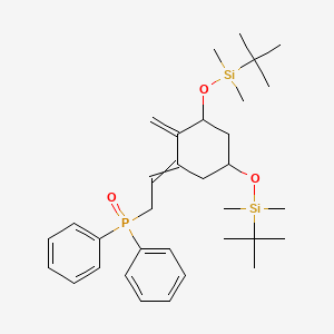 molecular formula C33H51O3PSi2 B12504834 [3S-(1Z, 3a,5b)]-[2-{3,5-bis-{[(1,1-diMethylethyl)-diMethylsilyl]-oxy}-2-Methylenecyclohexylidene}-ethyl]-diphenyl phosphine oxide 