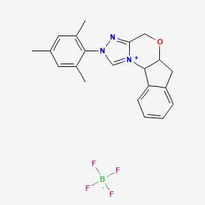 molecular formula C21H22BF4N3O B12504842 6-trimethylphenyl)-4H 