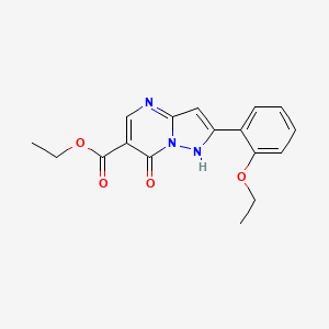 molecular formula C17H17N3O4 B12504846 Ethyl 2-(2-ethoxyphenyl)-7-oxo-4,7-dihydropyrazolo[1,5-a]pyrimidine-6-carboxylate 