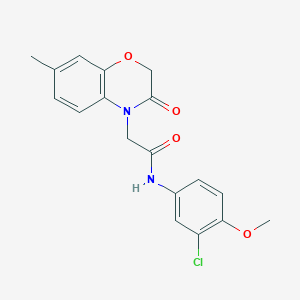 molecular formula C18H17ClN2O4 B12504848 N-(3-chloro-4-methoxyphenyl)-2-(7-methyl-3-oxo-2,3-dihydro-4H-1,4-benzoxazin-4-yl)acetamide 