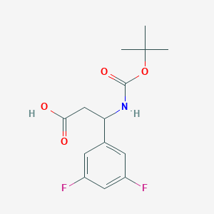 molecular formula C14H17F2NO4 B12504880 3-((Tert-butoxycarbonyl)amino)-3-(3,5-difluorophenyl)propanoic acid 