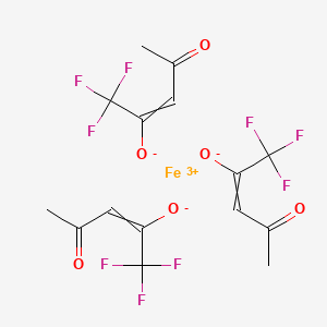 molecular formula C15H12F9FeO6 B12504893 Iron(3+) tris(5,5,5-trifluoro-4-oxopent-2-en-2-olate) 