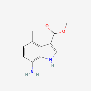 molecular formula C11H12N2O2 B12504906 Methyl 7-amino-4-methyl-1H-indole-3-carboxylate 