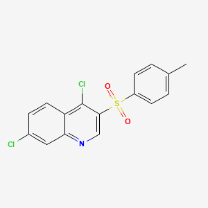 molecular formula C16H11Cl2NO2S B12504920 4,7-Dichloro-3-[(4-methylphenyl)sulfonyl]quinoline 