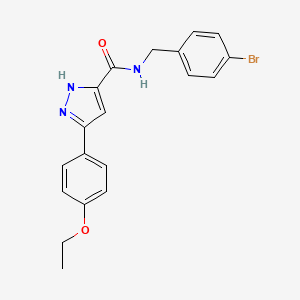 molecular formula C19H18BrN3O2 B12504987 N-(4-bromobenzyl)-5-(4-ethoxyphenyl)-1H-pyrazole-3-carboxamide 