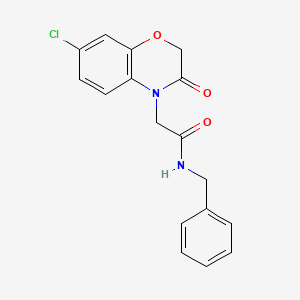 molecular formula C17H15ClN2O3 B12504995 N-benzyl-2-(7-chloro-3-oxo-2,3-dihydro-4H-1,4-benzoxazin-4-yl)acetamide 