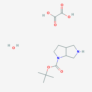 molecular formula C13H24N2O7 B12505062 oxalic acid tert-butyl hexahydro-2H-pyrrolo[2,3-c]pyrrole-1-carboxylate hydrate 