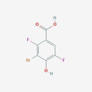 molecular formula C7H3BrF2O3 B12505102 3-Bromo-2,5-difluoro-4-hydroxybenzoic acid 