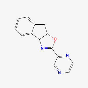 molecular formula C14H11N3O B12505136 2-{3aH,8H,8aH-indeno[1,2-d][1,3]oxazol-2-yl}pyrazine 