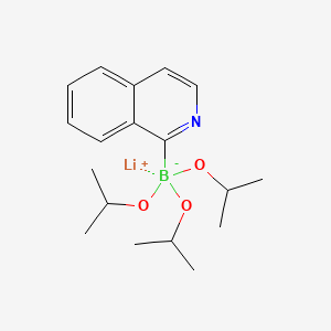 molecular formula C18H27BLiNO3 B12505144 Lithium triisopropoxy(isoquinolin-1-yl)borate 