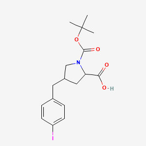 molecular formula C17H22INO4 B12505183 (2S,4R)-1-(tert-Butoxycarbonyl)-4-(4-iodobenzyl)-pyrrolidine-2-carboxylic acid 