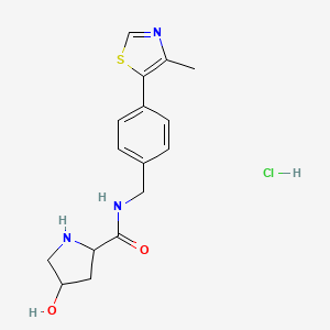molecular formula C16H20ClN3O2S B12505206 (2S,4R)-4-Hydroxy-N-[4-(4-methyl-5-thiazolyl)benzyl]pyrrolidine-2-carboxamide Hydrochloride 