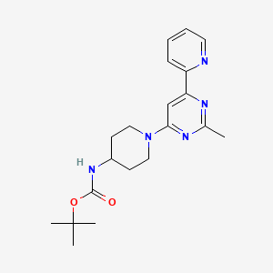 molecular formula C20H27N5O2 B12505241 Tert-butyl {1-[2-methyl-6-(pyridin-2-yl)pyrimidin-4-yl]piperidin-4-yl}carbamate 