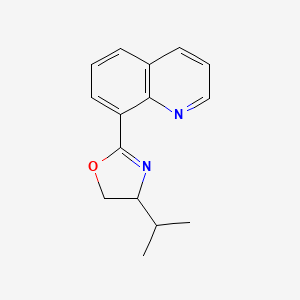 molecular formula C15H16N2O B12505248 8-(4-Isopropyl-4,5-dihydro-1,3-oxazol-2-yl)quinoline 