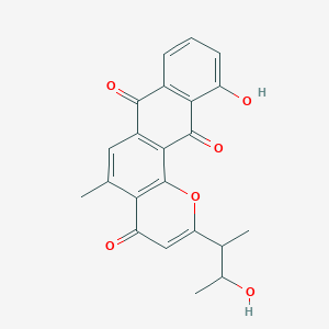 molecular formula C22H18O6 B1250525 11-hydroxy-2-(3-hydroxybutan-2-yl)-5-methylnaphtho[2,3-h]chromene-4,7,12-trione 