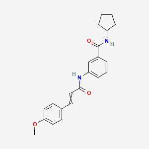 molecular formula C22H24N2O3 B12505255 N-cyclopentyl-3-[3-(4-methoxyphenyl)prop-2-enamido]benzamide 