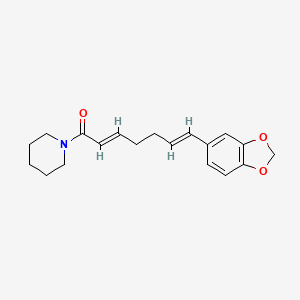 molecular formula C19H23NO3 B1250526 (E,E)-1-[7-(1,3-Benzodioxol-5-yl)-2,6-heptadienoyl]piperidine 