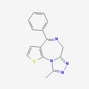 molecular formula C15H12N4S B1250530 13-Methyl-7-Phenyl-3-Thia-1,8,11,12-Tetraazatricyclo Trideca-2(6),4,7,10,12-Pentaene 