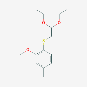 molecular formula C14H22O3S B12505304 (2,2-Diethoxyethyl)(2-methoxy-4-methylphenyl)sulfane 