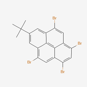 molecular formula C20H14Br4 B12505314 1,3,5,9-Tetrabromo-7-tert-butylpyrene 