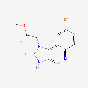 molecular formula C14H14BrN3O2 B12505339 8-bromo-1-(2-methoxypropyl)-3H-imidazo[4,5-c]quinolin-2-one 