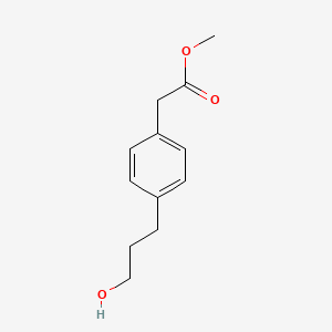molecular formula C12H16O3 B12505362 Methyl 2-[4-(3-hydroxypropyl)phenyl]acetate 