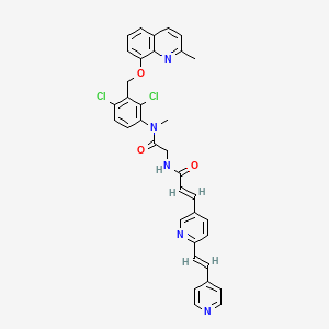 (E)-N-[2-[Methyl[2,4-dichloro-3-[(2-methylquinoline-8-yl)oxymethyl]phenyl]amino]-2-oxoethyl]-3-[2-[2-(4-pyridyl)vinyl]pyridine-5-yl]acrylamide