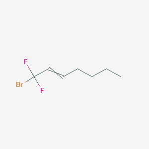 molecular formula C7H11BrF2 B12505447 (E)-1-bromo-1,1-difluoro-2-heptene 