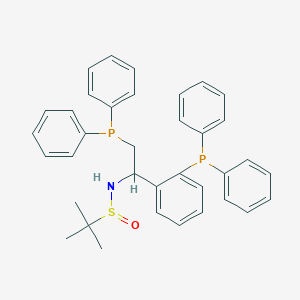 molecular formula C36H37NOP2S B12505453 N-(2-(Diphenylphosphanyl)-1-(2-(diphenylphosphanyl)phenyl)ethyl)-2-methylpropane-2-sulfinamide 