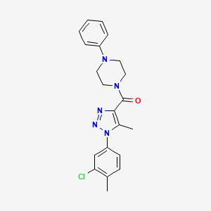 molecular formula C21H22ClN5O B12505461 [1-(3-chloro-4-methylphenyl)-5-methyl-1H-1,2,3-triazol-4-yl](4-phenylpiperazin-1-yl)methanone 