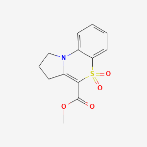 molecular formula C13H13NO4S B12505472 methyl 2,3-dihydro-1H-pyrrolo[2,1-c][1,4]benzothiazine-4-carboxylate 5,5-dioxide 