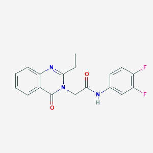 molecular formula C18H15F2N3O2 B12505571 N-(3,4-difluorophenyl)-2-(2-ethyl-4-oxoquinazolin-3(4H)-yl)acetamide 