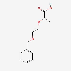 molecular formula C12H16O4 B12505609 2-(2-(Benzyloxy)ethoxy)propanoic acid 