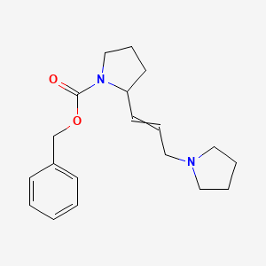 molecular formula C19H26N2O2 B12505621 Benzyl 2-[3-(pyrrolidin-1-yl)prop-1-en-1-yl]pyrrolidine-1-carboxylate 