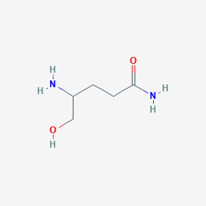 molecular formula C5H12N2O2 B12505716 4-Amino-5-hydroxypentanamide 