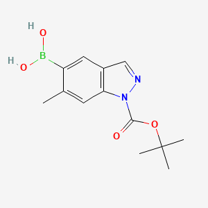 molecular formula C13H17BN2O4 B12505745 (1-(tert-Butoxycarbonyl)-6-methyl-1H-indazol-5-yl)boronic acid 