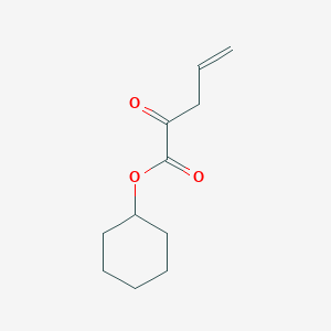 molecular formula C11H16O3 B12505752 Cyclohexyl 2-oxopent-4-enoate 
