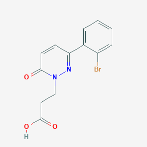 molecular formula C13H11BrN2O3 B12505776 3-[3-(2-bromophenyl)-6-oxopyridazin-1(6H)-yl]propanoic acid 