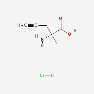molecular formula C6H10ClNO2 B12505796 2-Amino-2-methylpent-4-ynoic acid hydrochloride 